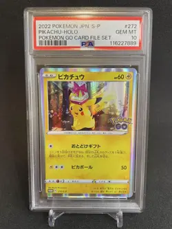 Pokemon Go Pikachu Promo Card Psa10 Delivery Gift Authentic Used - Image 1