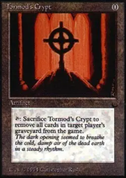Light Play, English MTG Regular Tormod's Crypt The Dark Magic the Gathering - Image 1