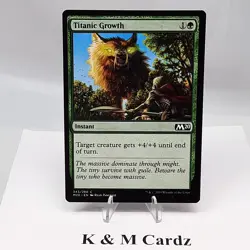 MTG - M20 - Titanic Growth - #343 - Near Mint - Image 1