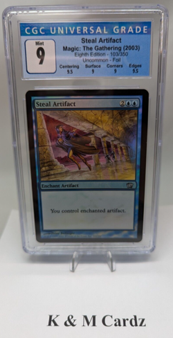 MTG - 8th Edition - Steal Artifact - Foil - Graded 9.0 - Image 1