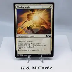 MTG - M20 - Glaring Aegis - #018 - Lightly Played - Image 1