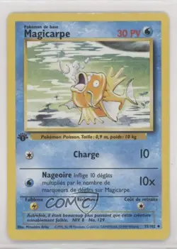 Magikarp French 1st Ed. Pokemon Base Set #35 1999 07sf - Image 1