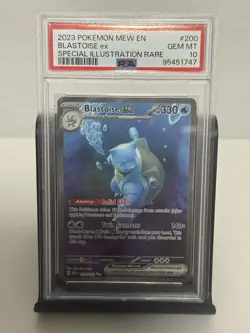 2023 Pokemon MEW EN Blastoise ex #200 Special Illustration Rare GEM MT PSA 10 - Image 1