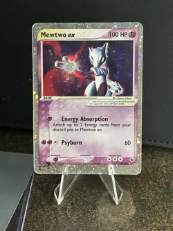 Mewtwo EX 2003 Pokemon EX Ruby & Saphire 101/109 Reverse Holo Hand Swirl! - Image 1