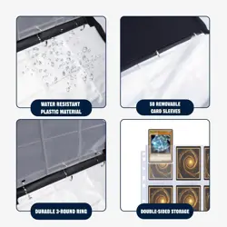Trading card Binder for Yugioh Cards- 9 Pocket, Trading Card Album Fits 900 C... - Image 4
