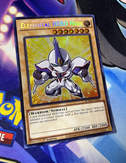 Elemental HERO Neos BLMM-EN003 SECRET RARE NM 1st Ed YUGIOH - CHIBI Artwork - Image 1