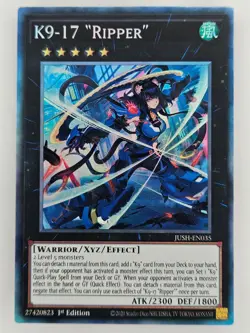 Yu Gi Oh - JUSH-EN035 K9-17 "Ripper" - Collector's Rare - Image 1