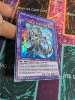 Yu-Gi-Oh! Gladiator Beast Domitianus CHIM-EN033 1st Edition Super Rare NM - Image 2