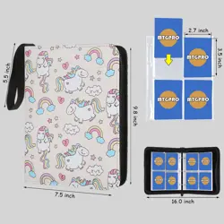 Card Binder for Cards 4-Pocket,400 Pockets Trading Card Binder Holder Collect... - Image 2