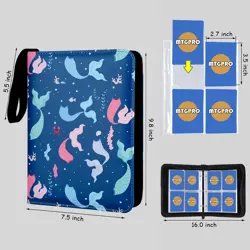 Card Binder for Cards 4-Pocket,400 Pockets Trading Card Binder Holder Collect... - Image 2