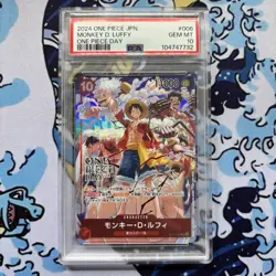 Monkey D Luffy ST10-006 PSA 10 One Piece Day 2024 Promo Card UK SELLER - Image 1