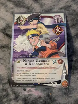 Naruto Uzumaki & Konohamaru 233 Naruto Shonen Jump Collectible Card Game CCG - Image 1