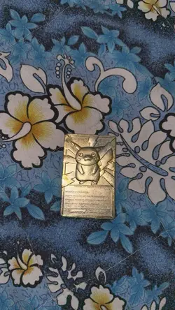 1999 Pokemon Burger King 23K Gold Plated Pokemon Card - Pikachu - Image 2