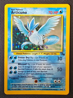 Pokemon WOTC Card - Articuno - Fossil Set - Holo Rare - 2/62 - NM-LP - Image 1