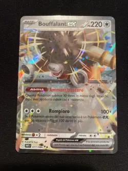 POKEMON CARD BOUFFALANT EX 077/086 FUOCO BIANCO ITALIANA NM - Image 1
