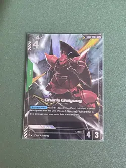 Gundam Card Game - Char's Gelgoog (LR+) - Newtype Rising (GD01) - Image 1