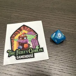 Final Fantasy Magic the Gathering MTG Blue Gem d10 Dice Die - Image 1