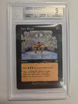 Magic the Gathering - Mercadian Masques Dark Ritual 1999 Graded BGS Mint 9 MTG - Image 1
