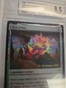 2020 Magic the Gathering Theros NYX LOTUS FOIL PRERELEASE BGS 8.5 MTG NM - Image 4