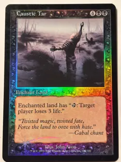 Caustic Tar FOIL Odyssey PLD Black Uncommon MTG - Image 1