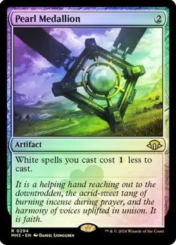 Pearl Medallion NM RARE Foil Modern Horizons 3 [MH3] MTG #0294 White Artifact - Image 1