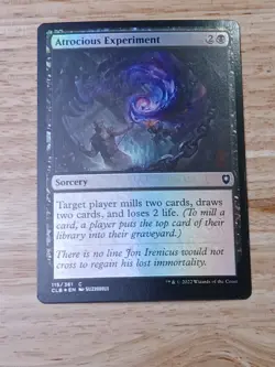 MTG Atrocious Experiment Foil Baldur's Gate NM - Image 1