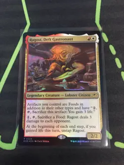 MTG Magic The Gathering Ragost, Deft Gastronaut Foil EOE Rare Boros Food - Image 1