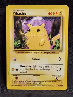 Pokemon - Pikachu 58/102 - Base Set Yellow Cheeks - Image 1