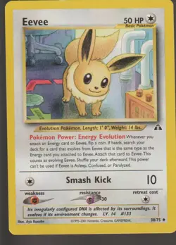 Pokemon Eevee 38/75 Neo Discovery LP - Image 1