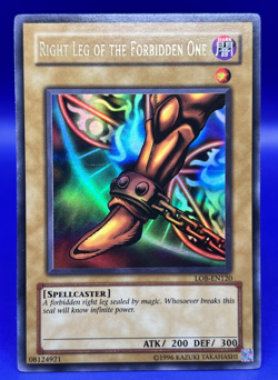 Yugioh! Right Leg of the Forbidden One LOB-EN120 Ultra Rare Unlimited LP- - Image 1