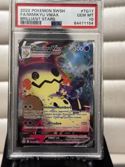 PSA 10 Gem Mint Mimikyu VMax #TG17/TG30 2022 Brilliant Stars Pokemon Card - Image 2