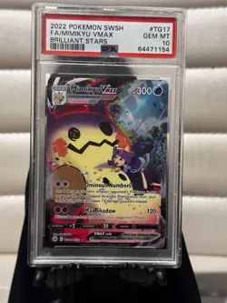 PSA 10 Gem Mint Mimikyu VMax #TG17/TG30 2022 Brilliant Stars Pokemon Card - Image 3