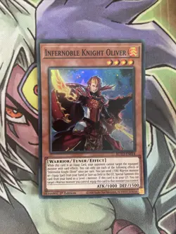 ROTD-EN014 Infernoble Knight Oliver Super Rare 1st Edition NM Yugioh Card - Image 1