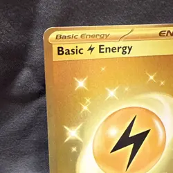 GOLD Lightning Energy 257/198 Pokemon Card Scarlet & Violet Base Set Holo NM - Image 2