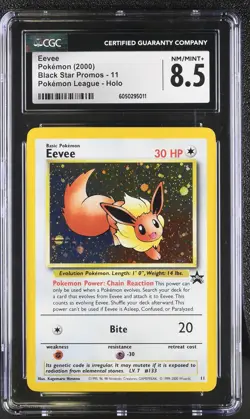 CGC 8.5 Eevee 2000 Black Star Promos 11 Holo Pokemon Card psa - Image 1