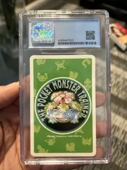 CGC 8.5 Raichu 3 of Diamonds Japanese Pokemon Green Poker Card 1996 - Image 2