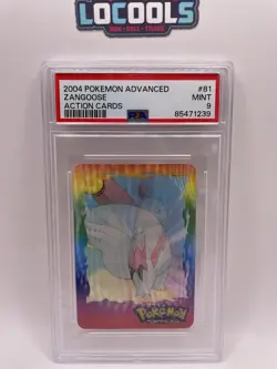 PSA 9 Mint 2004 Pokemon Action Card Zangoose lenticular - Image 1