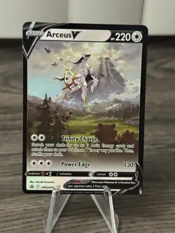 Pokemon TCG Arceus v SWSH Black Star Promo Holo Card SWSH204 NM - Image 1