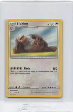 Slaking 18/18 - HOLO RARE - Detective Pikachu - 2019 POKEMON CARD - NM - Image 1