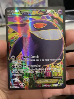 Pokemon TCG XY Phantom Forces Gengar EX Full Art Holo Card good condition - Image 1