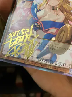 Dark Magician Girl YuGiOh Waifu Doujin Anime Textured Foil Card Signature Card - Image 3