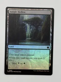 MTG Card Foundations FDN Jungle Hollow Foil Land NM Magic Card SEE PICS 0263 - Image 1