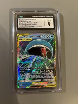 Magikarp & Wailord GX Tag Team SM166 Holo Black Star Promo Card CGC 9 *RARE* - Image 1