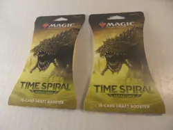 N-38 2020 Magic the Gathering Time Spiral sleeved booster DRAFT pack lot X2 pks - Image 1