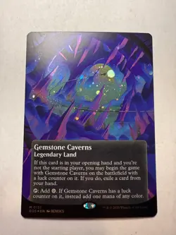 MTG: Gemstone Caverns (0151) (Borderless) (Galaxy Foil) Edge of Eternities. NM - Image 1