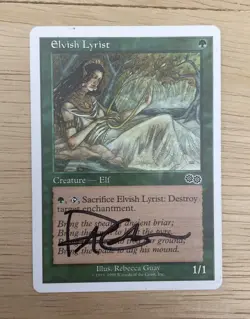 MAGIC GATHERING CARD Elvish Lyrist Battle Royale NM Green Uncommon ABUGames - Image 1