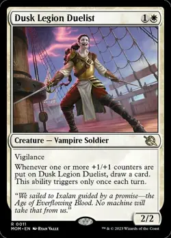 Light Play, English MTG Regular Dusk Legion Duelist March of the Machine Magic t - Image 1