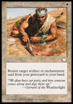 MTG Magic the Gathering Argivian Find (6/167) Weatherlight LP - Image 1