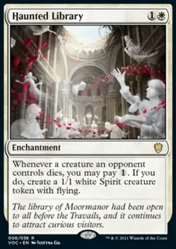 MTG Haunted Library (6/188) Innistrad Crimson Vow Commander NM - Image 1