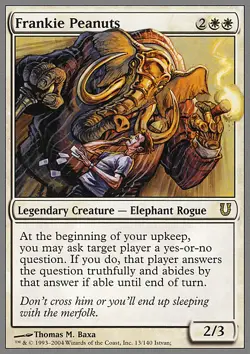 MTG Magic the Gathering Frankie Peanuts (13/169) Unhinged LP - Image 1